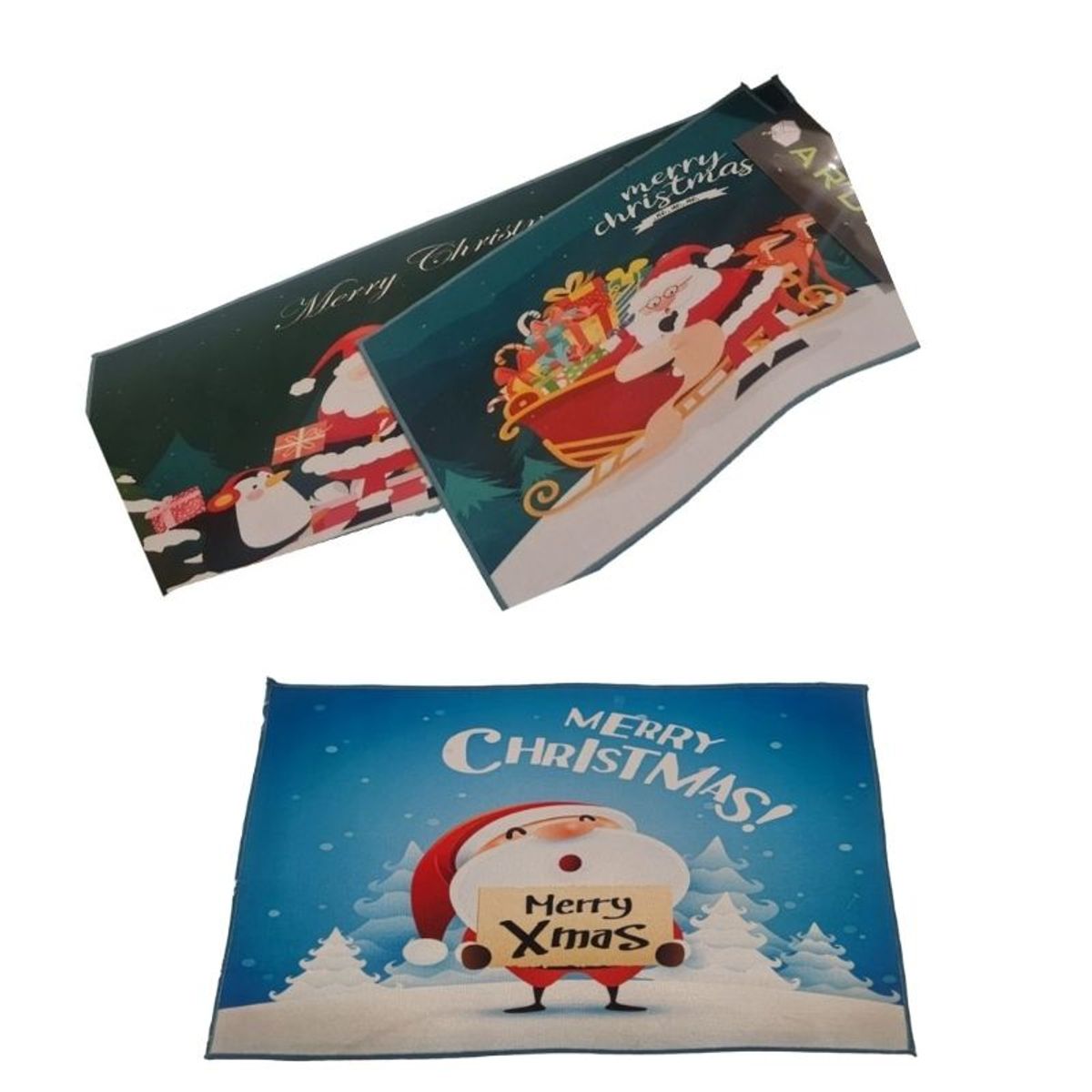 GENERICO - Set de alfombra para cocina Con bajada de Cama Navideña