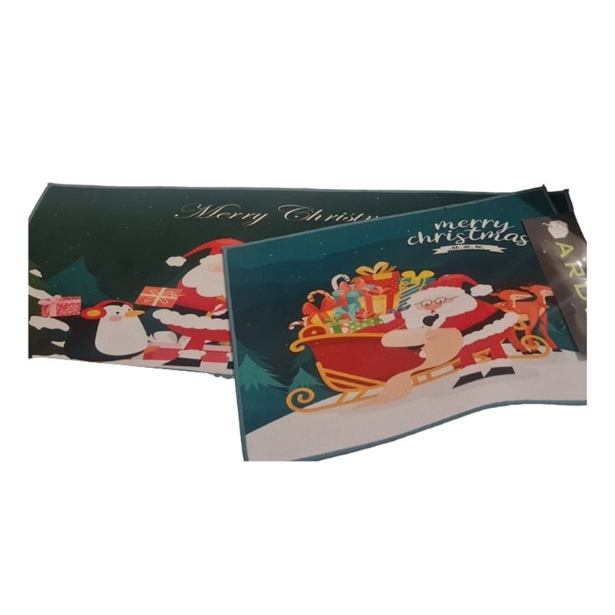 GENERICO - Set de alfombra para cocina Con bajada de Cama Navideña