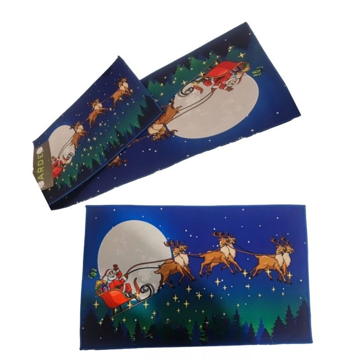 GENERICO - Set de alfombra para cocina Con bajada de Cama Navideña