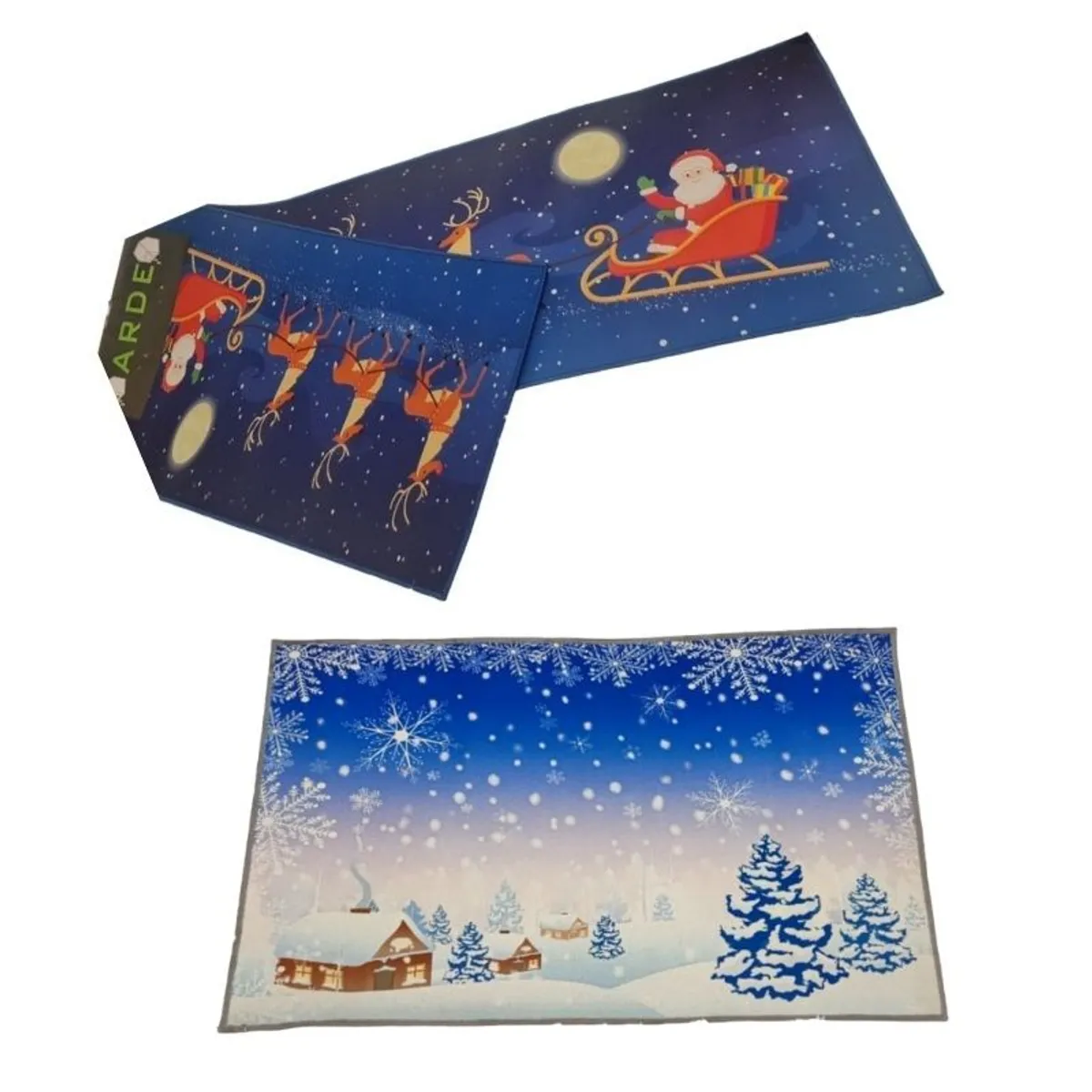 GENERICO - Set de alfombra para cocina Con bajada de Cama Navideña