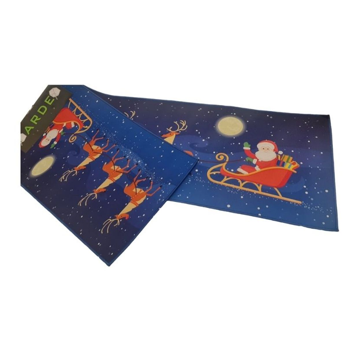 GENERICO - Set de alfombra para cocina Con bajada de Cama Navideña