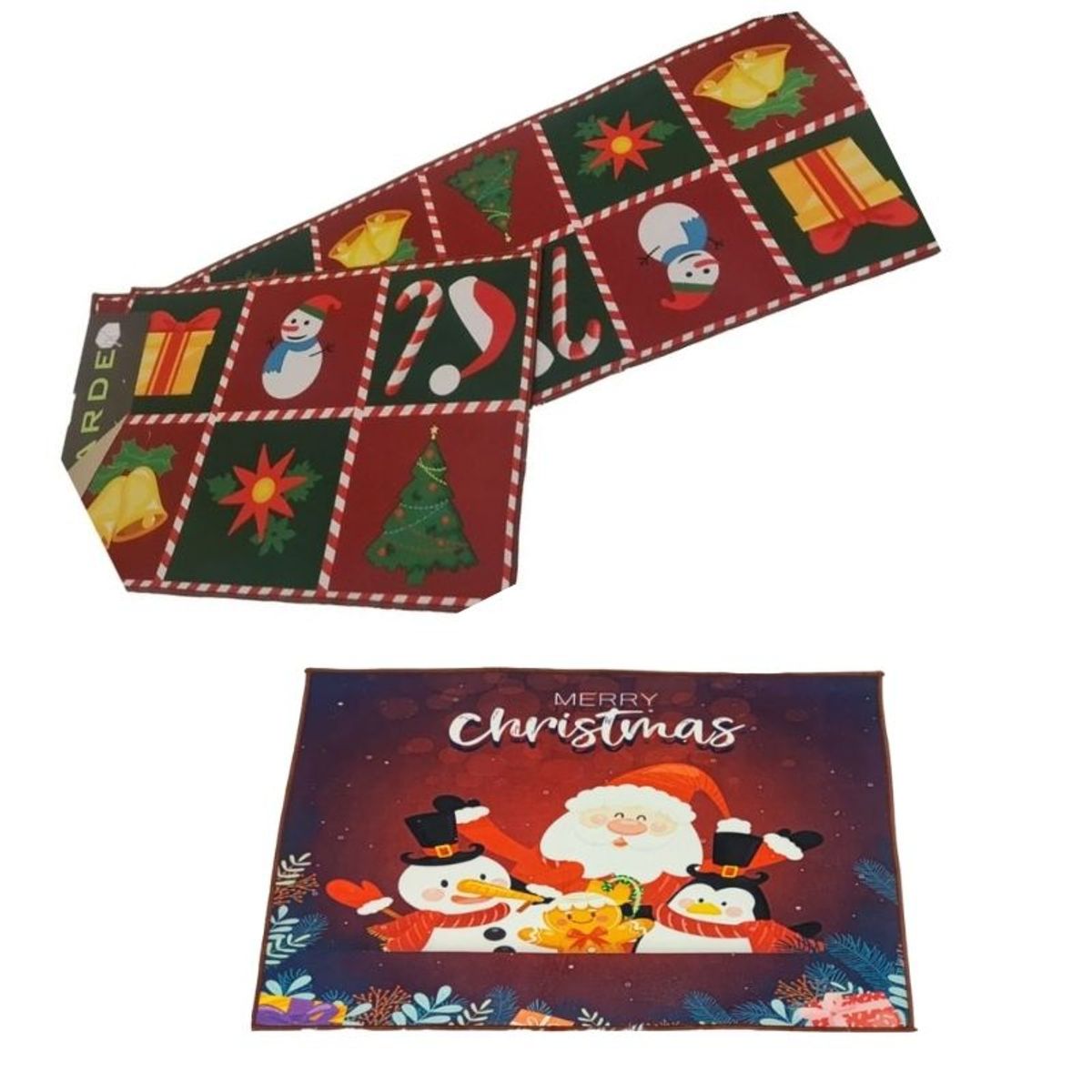 GENERICO - Set de alfombra para cocina Con bajada de Cama Navideña