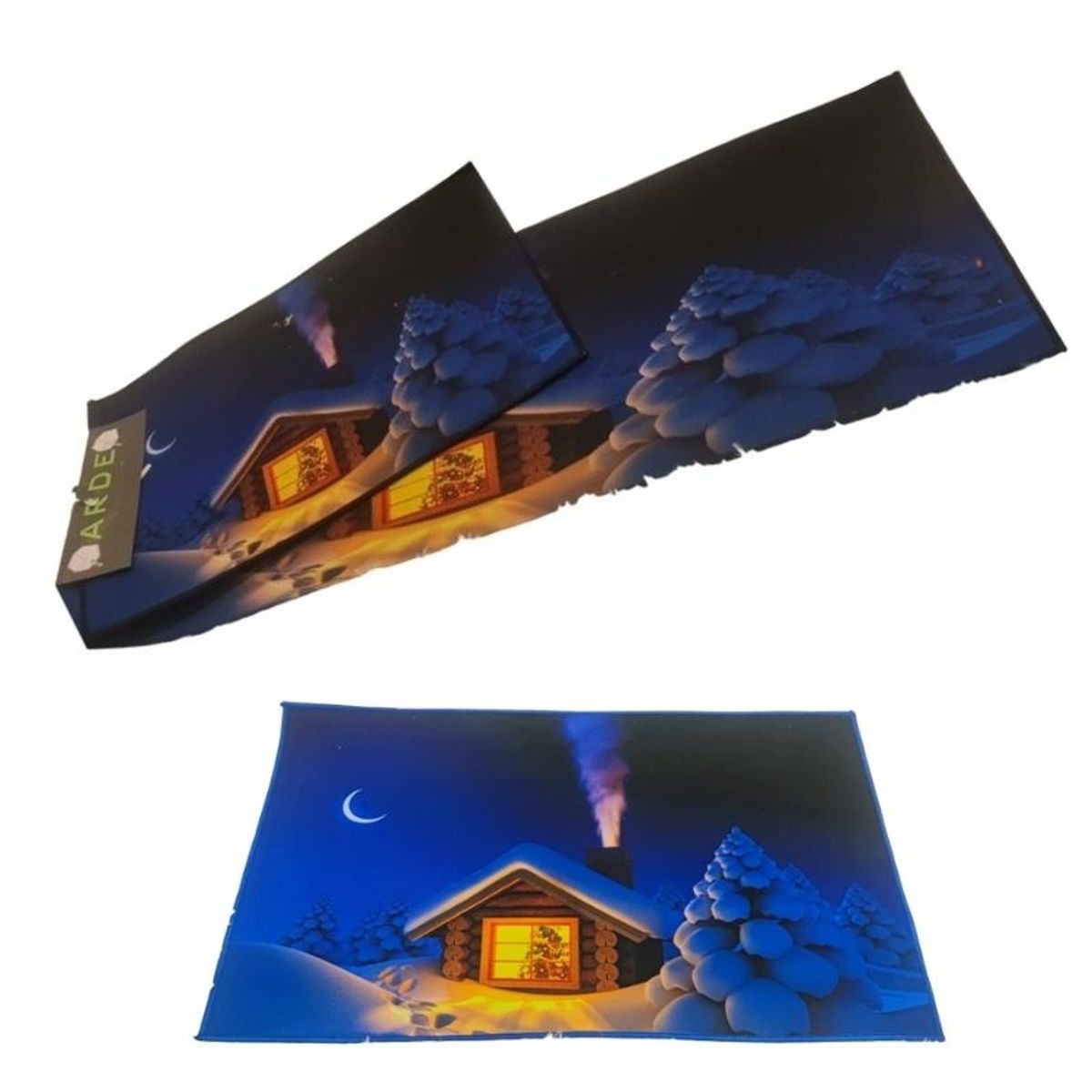 GENERICO - Set de alfombra para cocina Con bajada de Cama Navideña