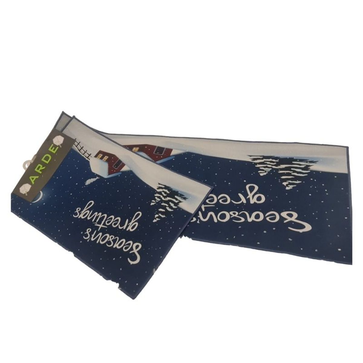 GENERICO - Set de alfombra para cocina Con bajada de Cama Navideña