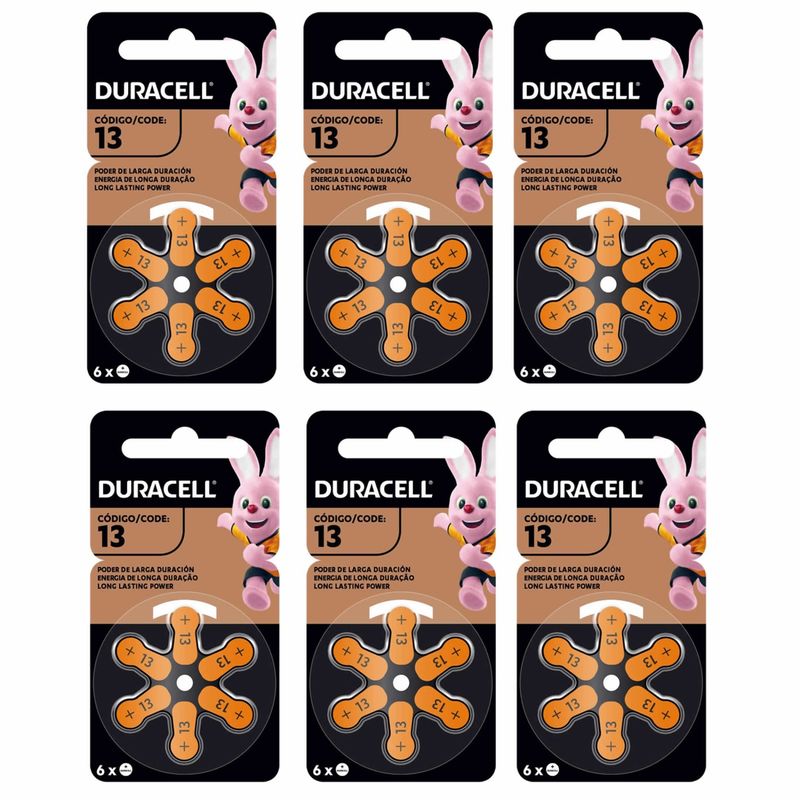 DURACELL - Pack 36 Pilas Duracell 13 Auditivas Duracell Activair N13