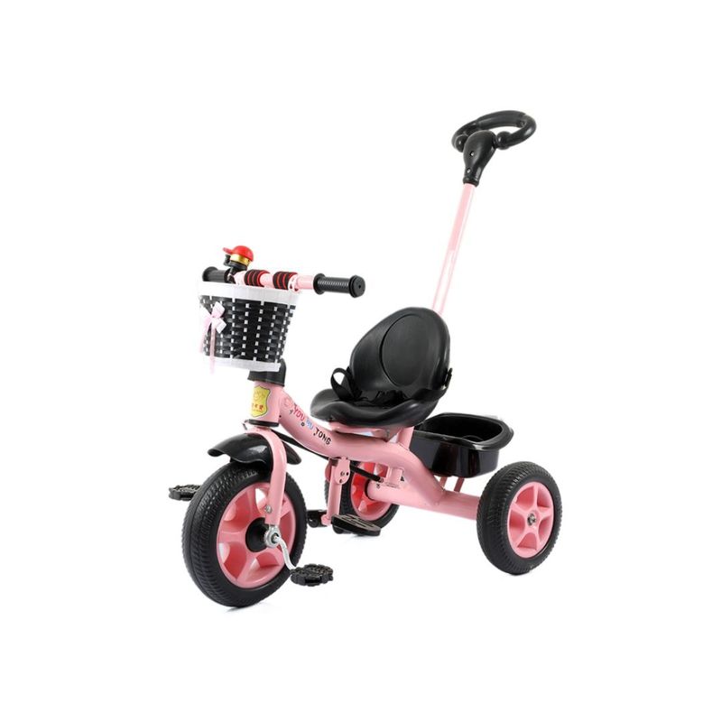 BABYLUNA - Triciclo Bicicleta 2 en 1 Metálico para Niños Rosado