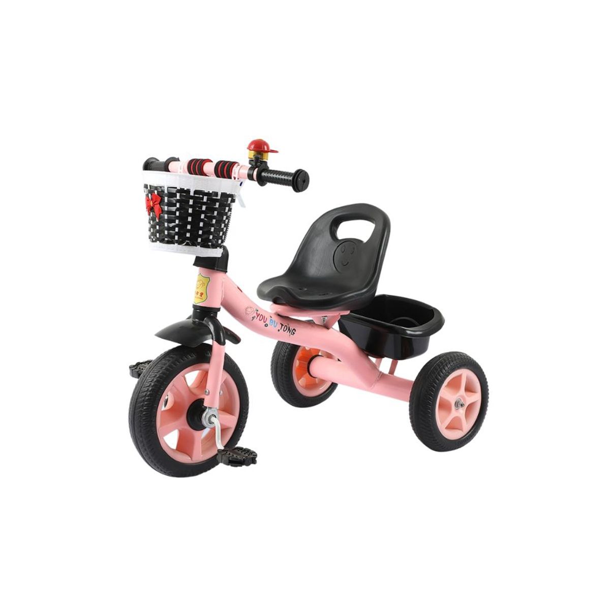 BABYLUNA - Triciclo Bicicleta 2 en 1 Metálico para Niños Rosado