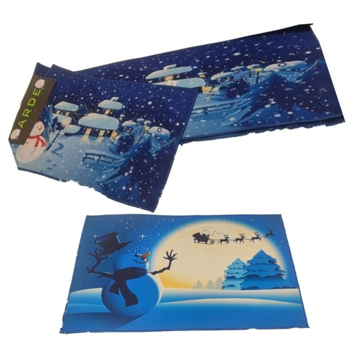 GENERICO - Set de alfombra para cocina Con bajada de Cama Navideña