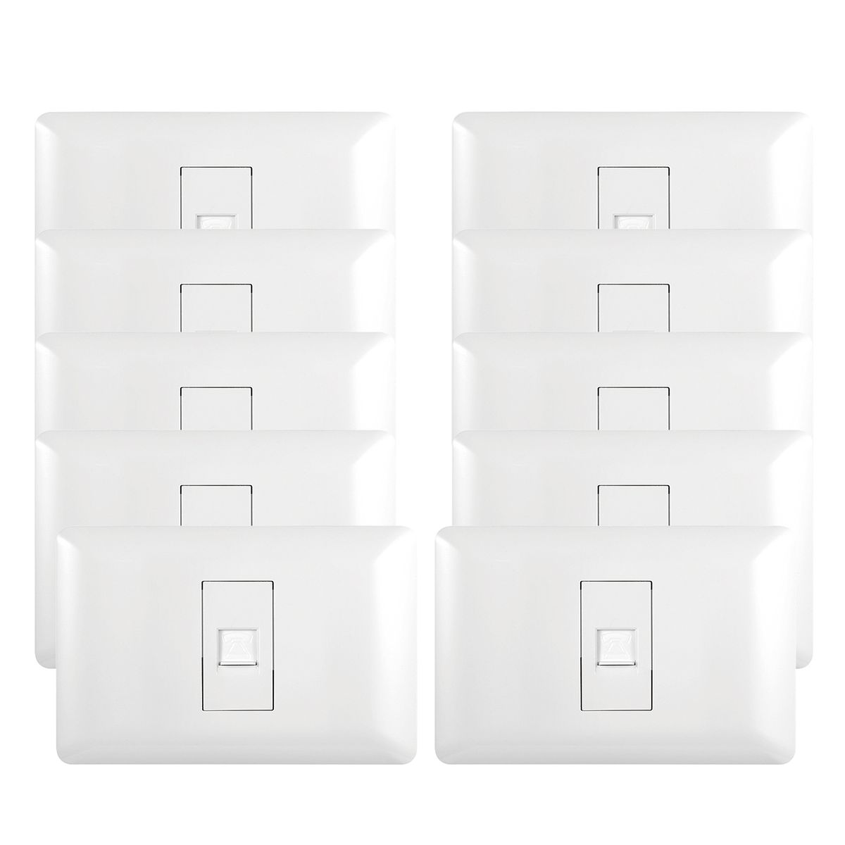 WANT - Pack 10 Toma RJ45 Red Internet Blanco