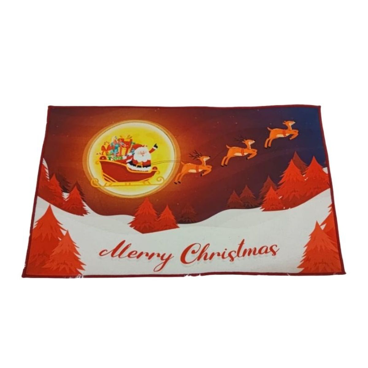 GENERICO - Set de alfombra para cocina Con bajada de Cama Navideña