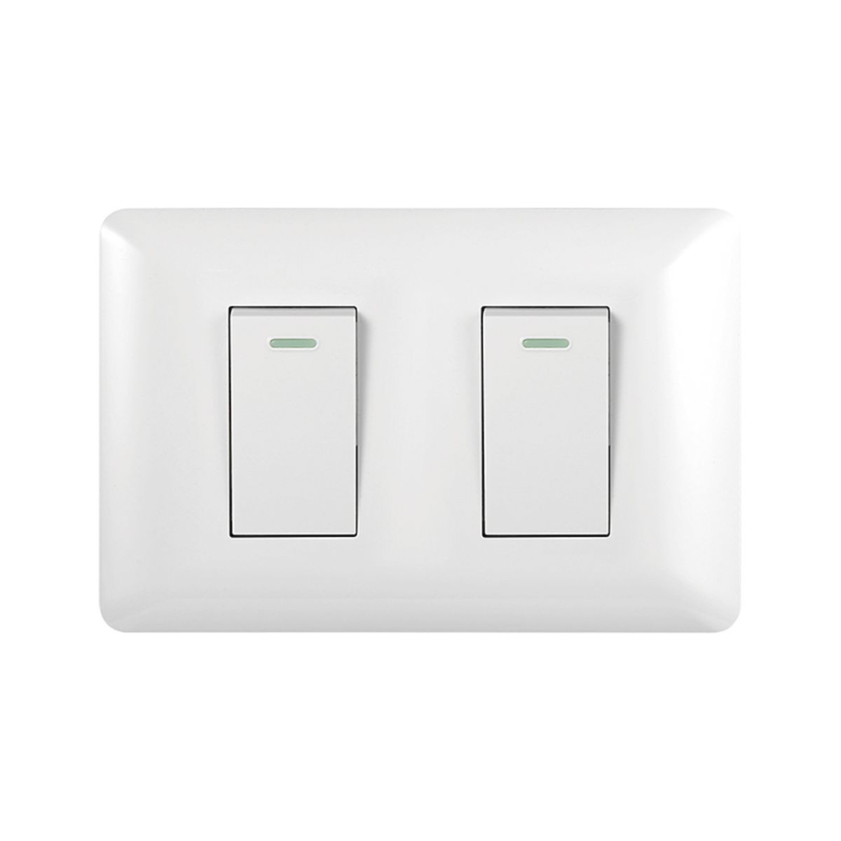 WANT - Pack 10 Interruptor Doble 9/ 24 10A 250V Blanco