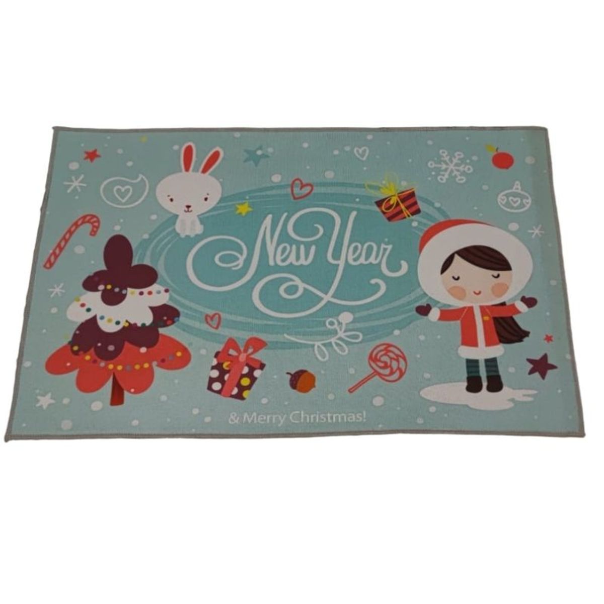 GENERICO - Set de alfombra para cocina Con bajada de Cama Navideña