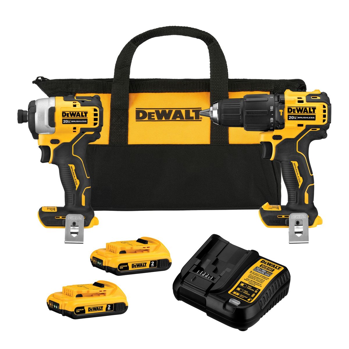 DEWALT - Kit Taladro Perc + Atornillador Imp 20V DEWALT DCK279D2-B2