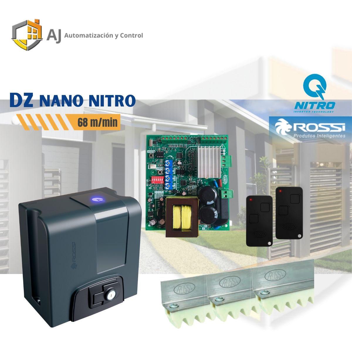 ROSSI - Kit de Motor Dz Nano Nitro Rossi Anti-Portonazo  68m/min