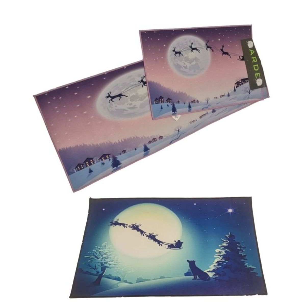 GENERICO - Set de alfombra para cocina Con bajada de Cama Navideña