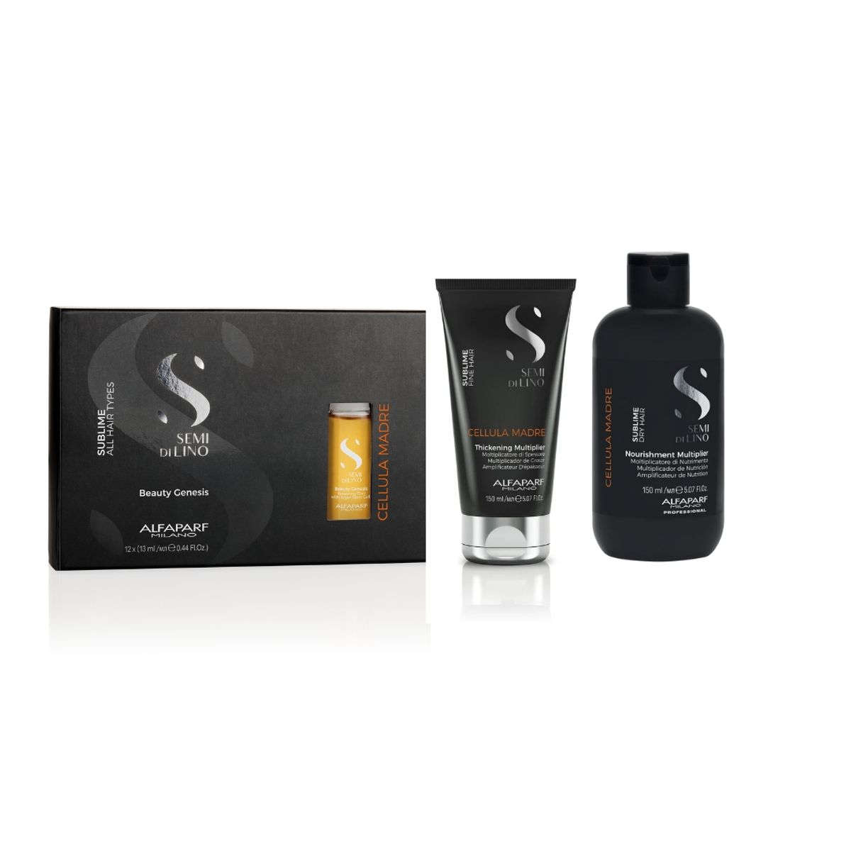 ALFAPARF MILANO - KIT CÉLULAS MADRE NUTRICIÓN-GROSOR-AMPOLLAS ALFAPARF