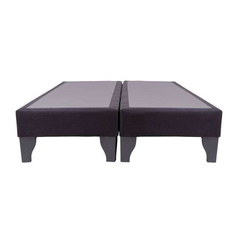 GENERICO - Base de cama dividida Focus 2 plazas lino negro