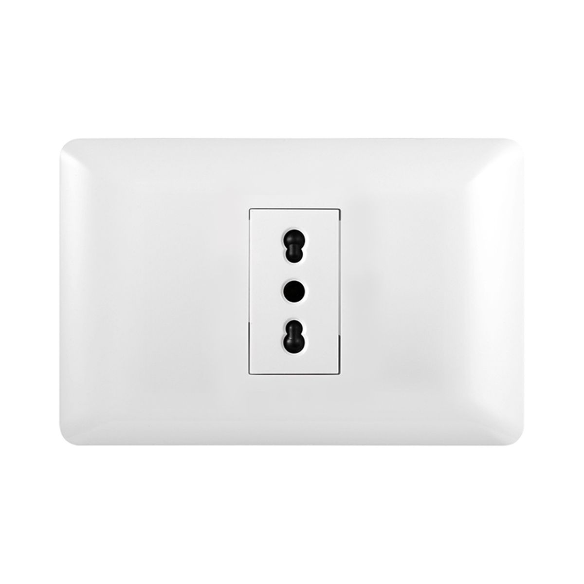 WANT - Pack 10 Tomacorriente Simple 10/ 16A 250V Blanco