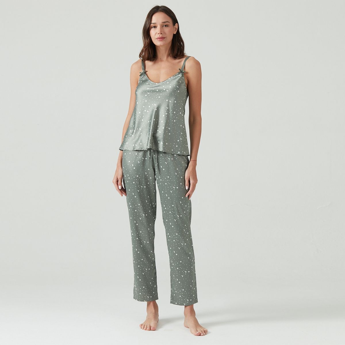 BARBIZON - Pijama Cinta PL Gris Estampado