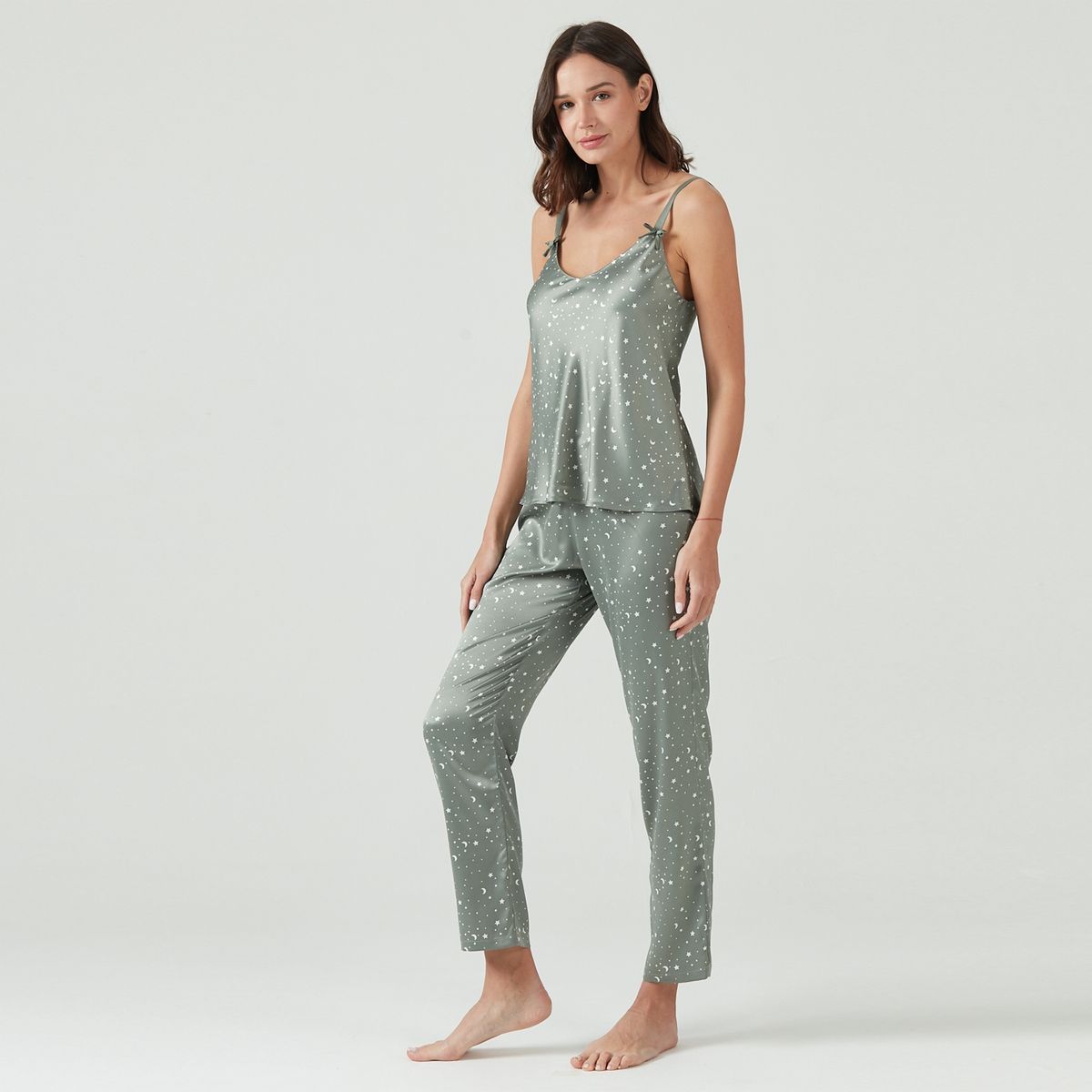 BARBIZON - Pijama Cinta PL Gris Estampado
