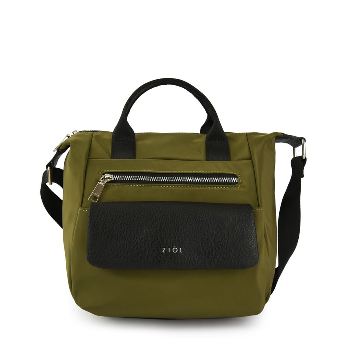 ZIOL - Cartera bandolera odalia mediana verde oliva