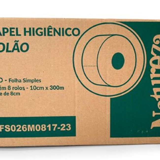 GENERICO - Papel Higiénico Natureza Jumbo 8 Rollos de 300 metros