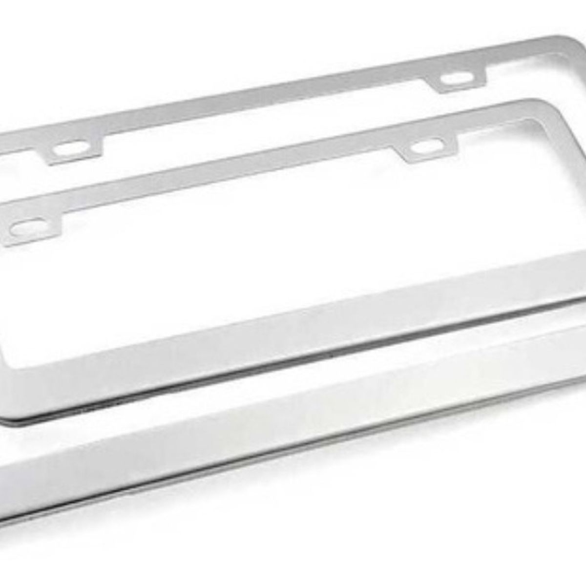 GENERICO - X2 Marco Porta Patente Cromado Auto Universal