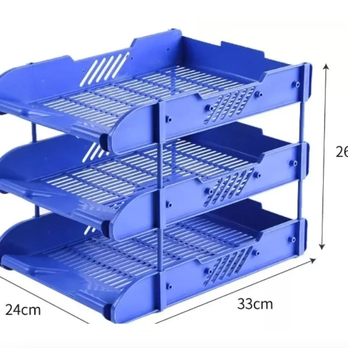 GENERICO - Bandeja Organizador Oficina Documentos Metal 3niv