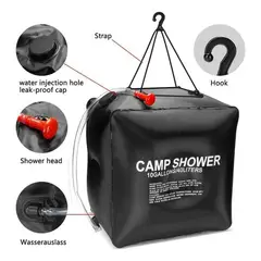 GENERICO - Duchas Portátil Solar 40lts Camping Playa Trekking Outdoor