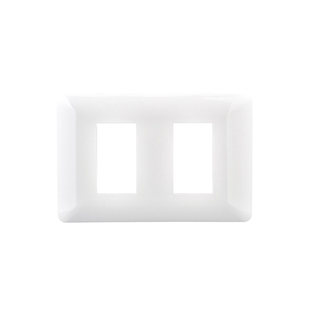 GENERICO - Pack 5 Placa Doble Con Soporte Blanco