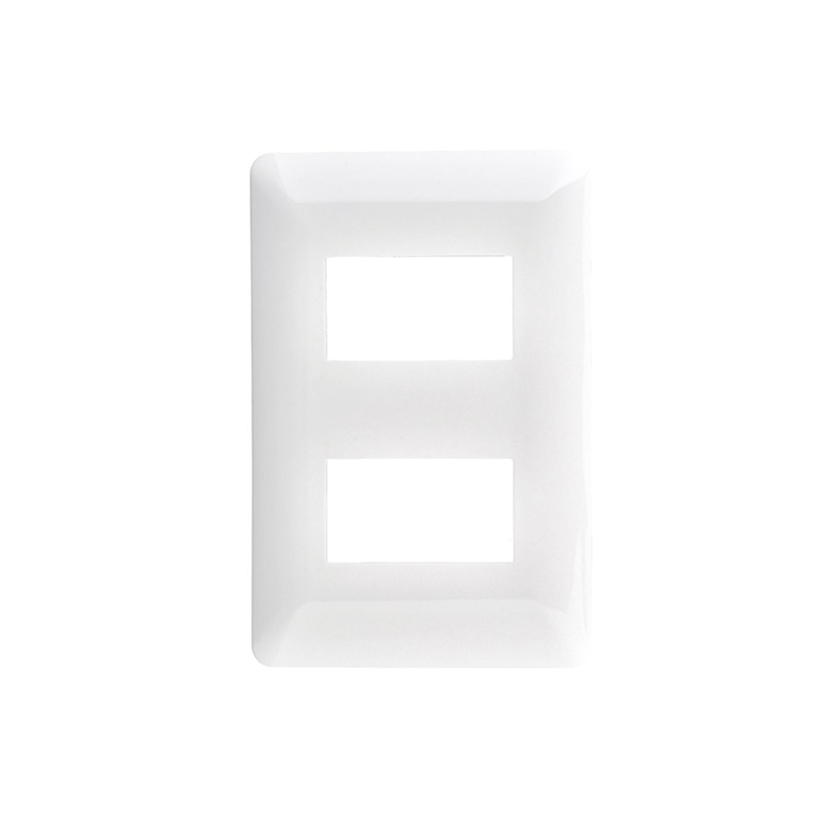 GENERICO - Pack 10 Placa Doble Con Soporte Blanco