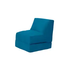 LATAM HOME - SOFA CAMA BARI TELA VELVET AZUL PETROLEO