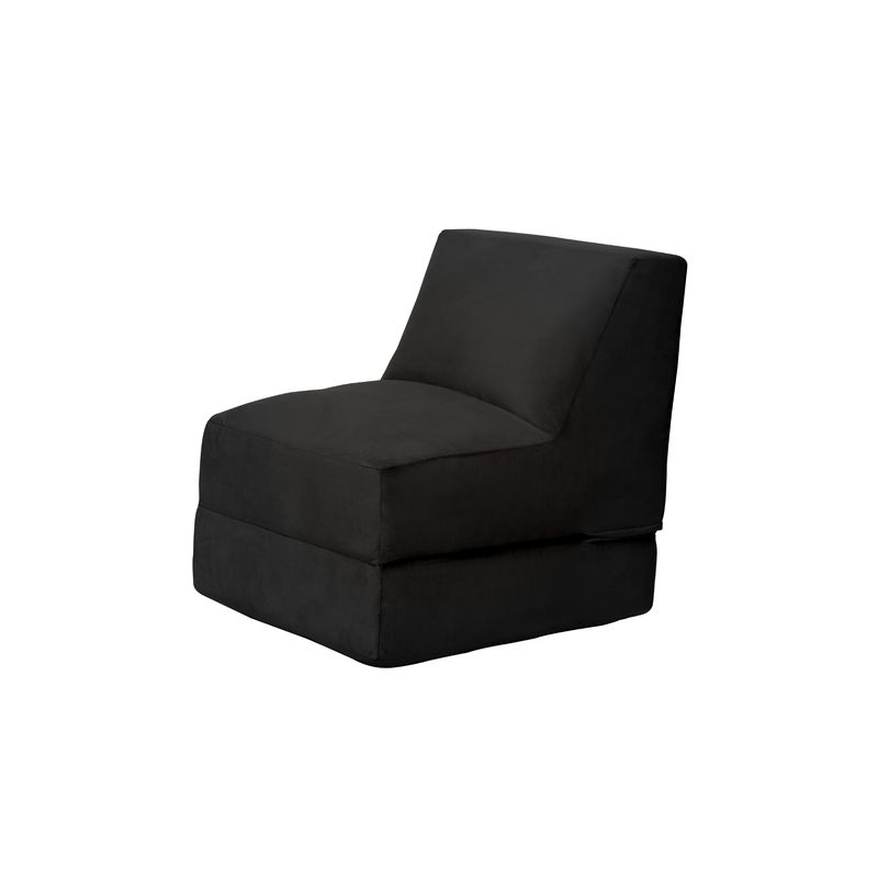 LATAM HOME - SOFA CAMA BARI TELA VELVET NEGRO