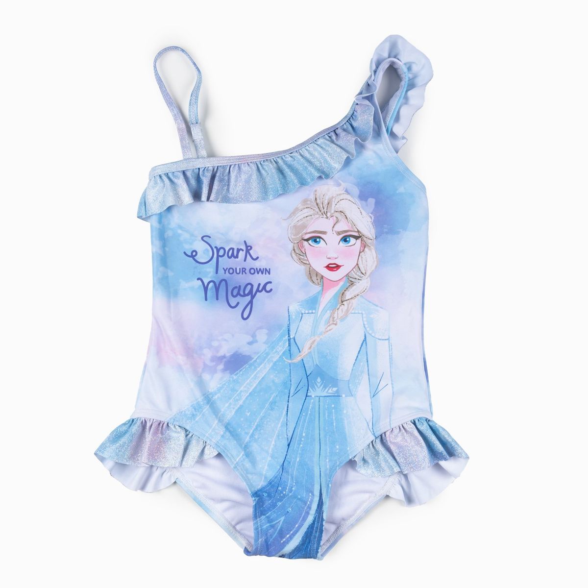 DISNEY - Traje De Baño Niña Elsa Vuelos Celeste Disney