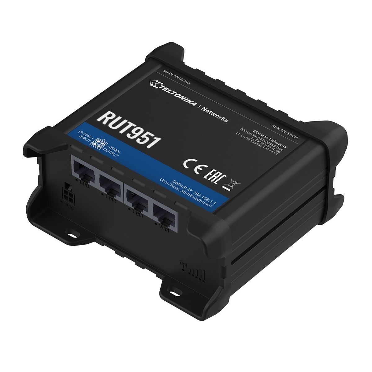 TELTONIKA - Router Celular Industrial 4G Cat4 - Teltonika RUT951 WiFi