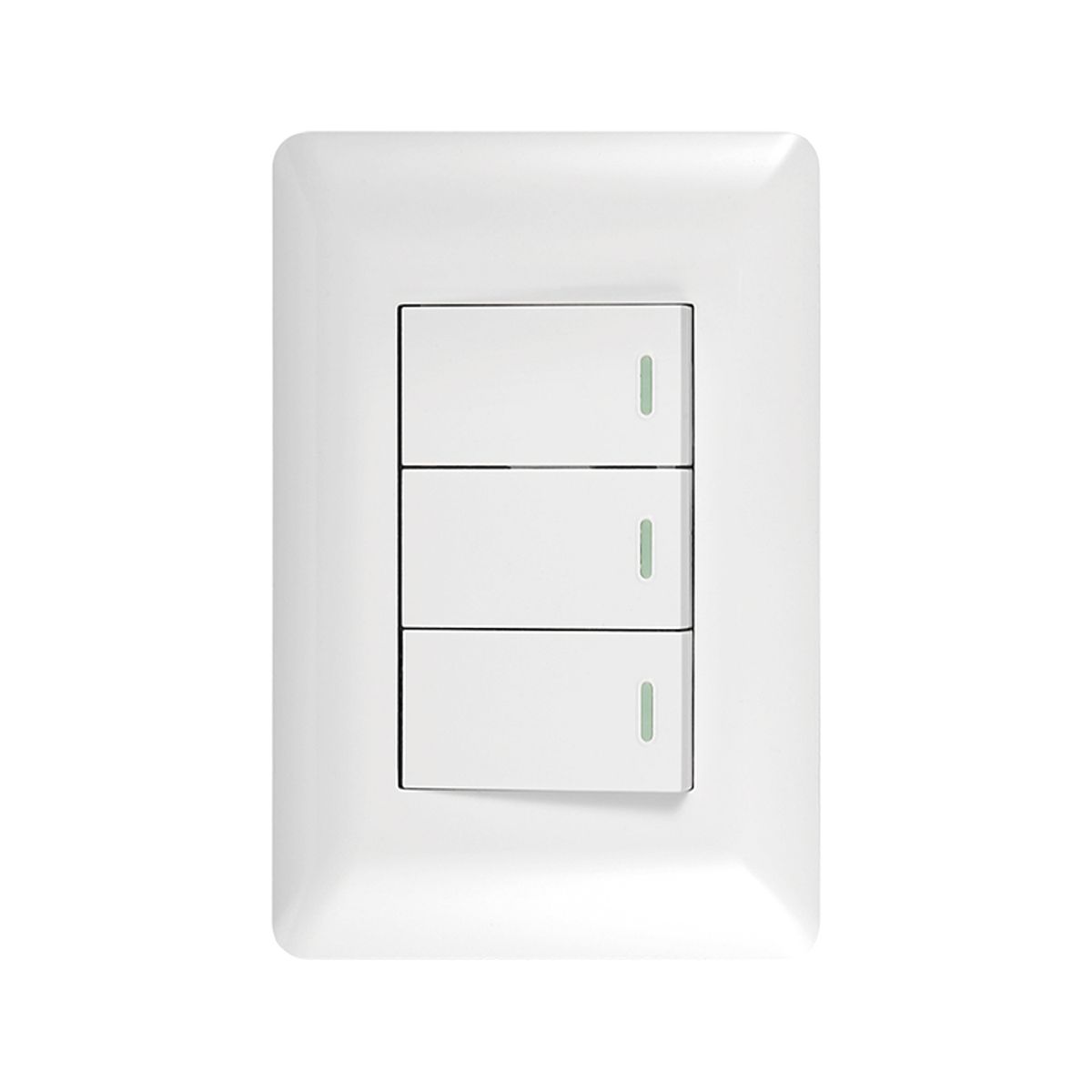 WANT - Pack 10 Interruptor Triple 9/12 10A 250V Blanco