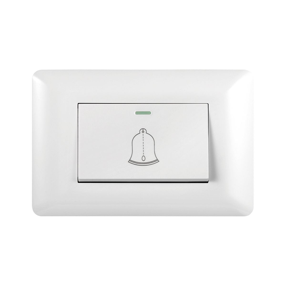 GENERICO - Pack 10 Timbre Pulsador Simple 10A 250V Diseño Campana Blanco