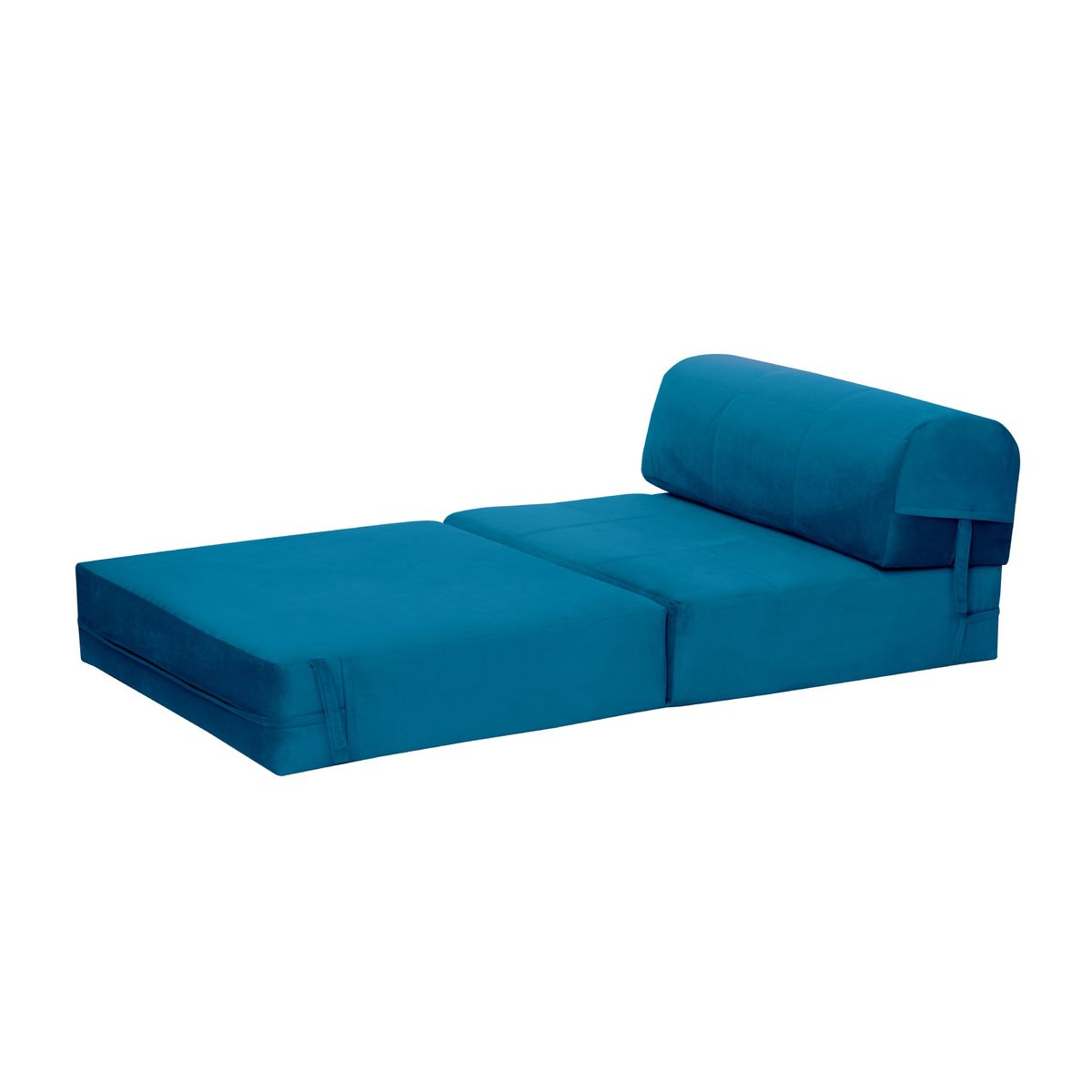 LATAM HOME - SOFA CAMA SIENA TELA VELVET AZUL PETROLEO
