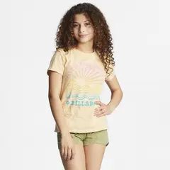 BILLABONG - Polera M/C Niña Your Day In The G Te Coral