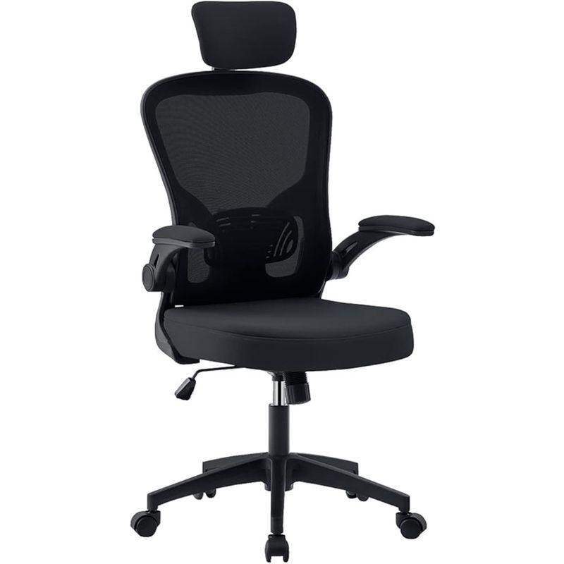 LUMAX - Silla De Oficina Tyne Ergonómica Con Respaldo Alto Negra