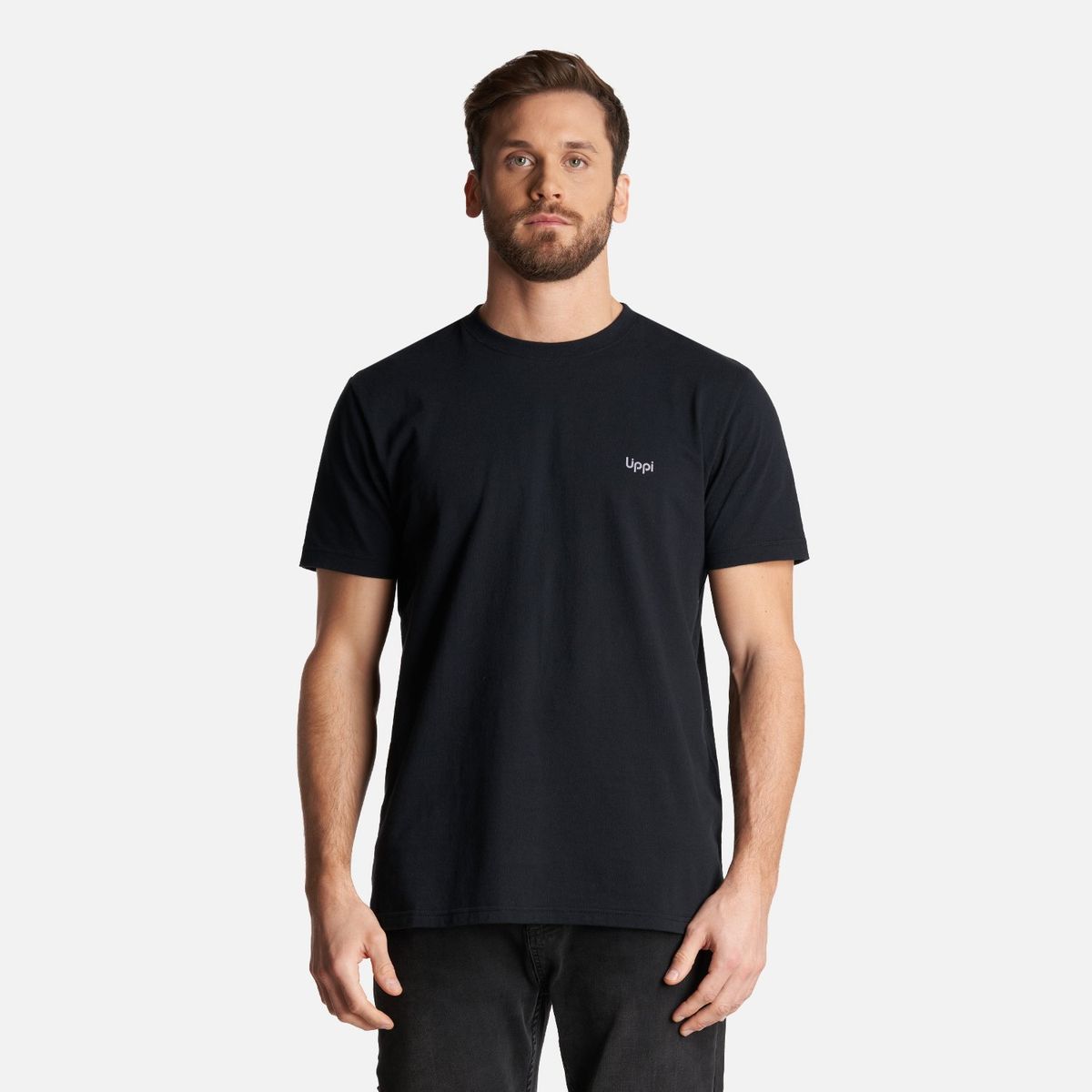 LIPPI - Polera Hombre Logo Lippi Back Print T-Shirt Negro Lippi