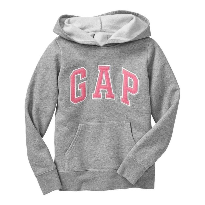 GAP - Polerón Logo Con Gorro Gris GAP