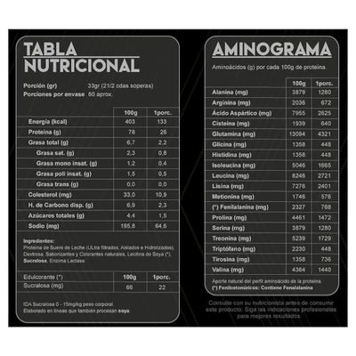 Imagen 2 del producto PROTEINA 100 % WHEY 2KG 60SV SABOR PIE DE LIMÓN