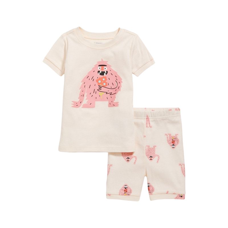 OLD NAVY - Set Pijama Snug-Fit Estampado & Blanco Bebé OLD NAVY