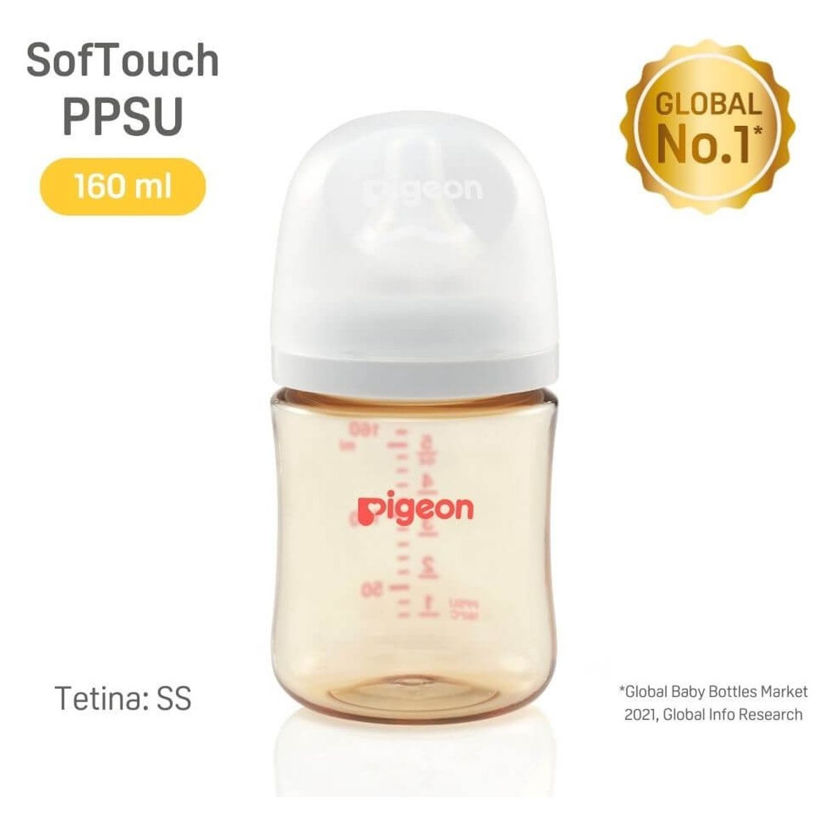 PIGEON - Biberón Softouch Pigeon Ppsu 160ml