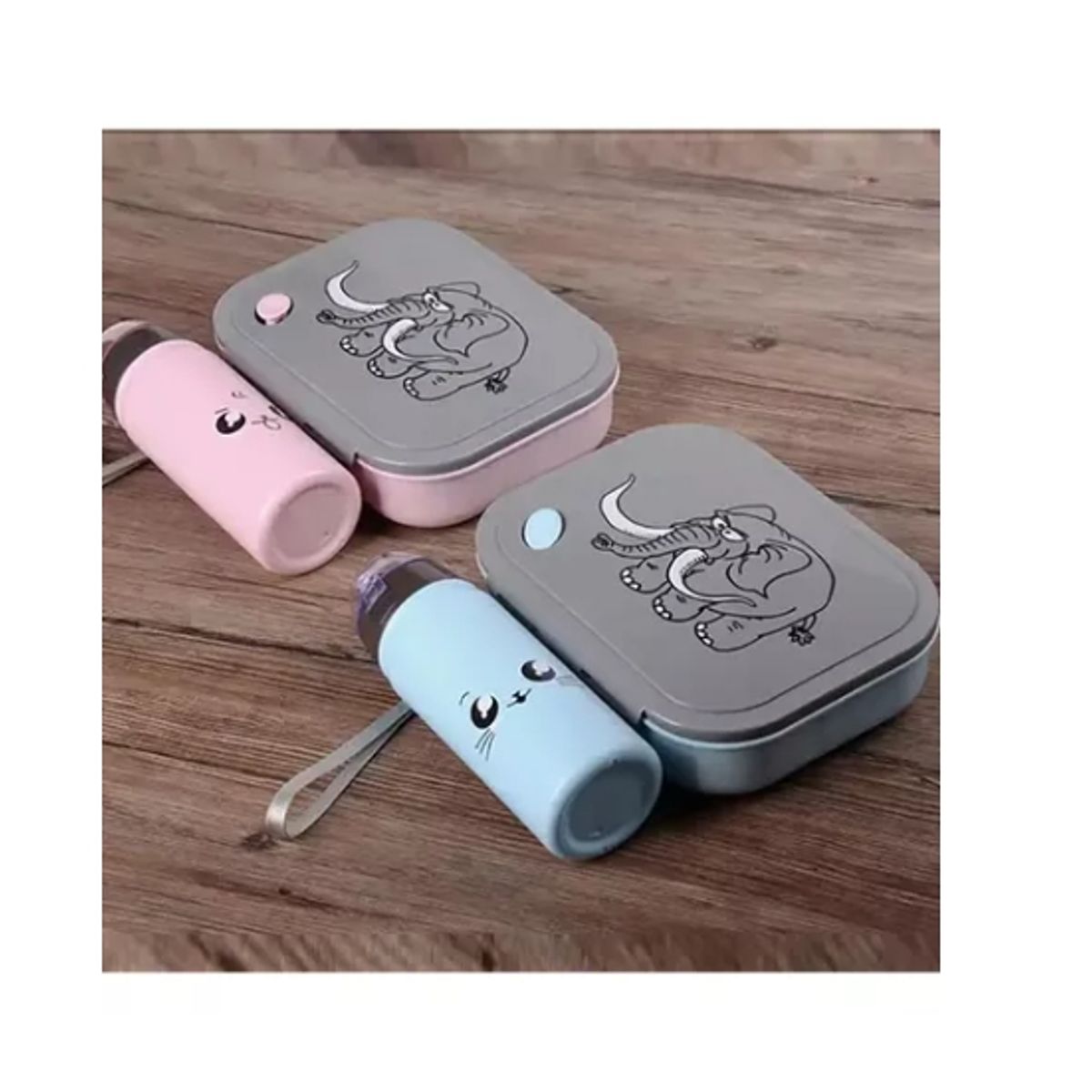 ESHOPANGIE - Taper Lonchera Para Comida Niños  Botella Celeste