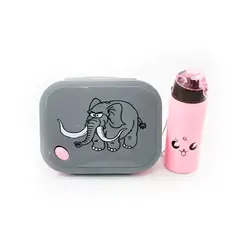 ESHOPANGIE - Taper Lonchera Para Comida Niños Botella Rosado