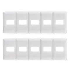 GENERICO - Pack 10 Placa Simple Con Soporte Blanco