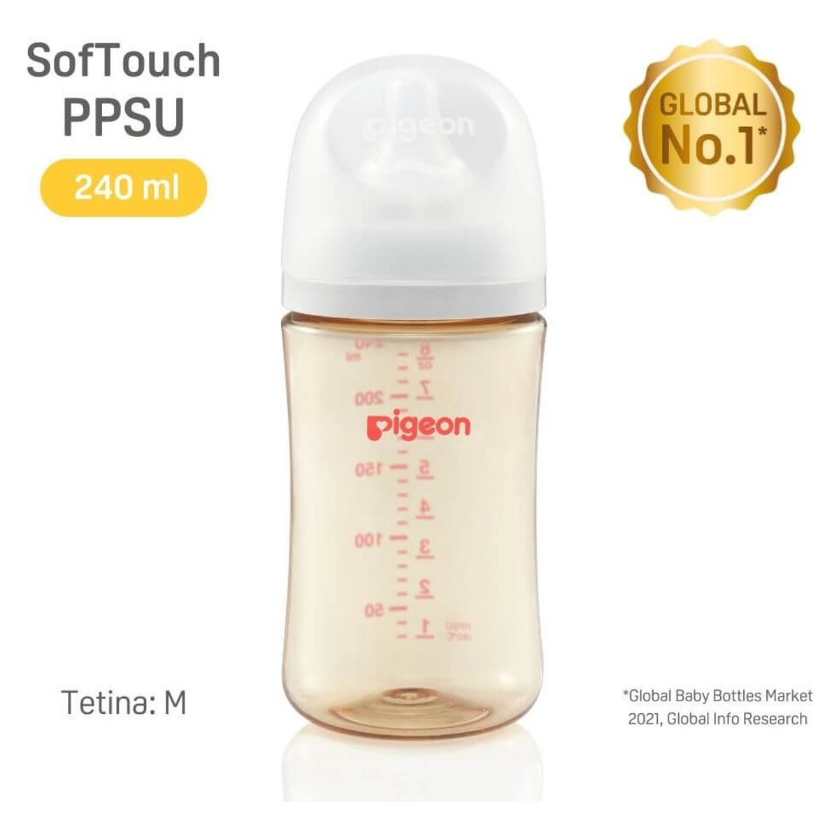PIGEON - Biberón Softouch Pigeon Ppsu 240ml