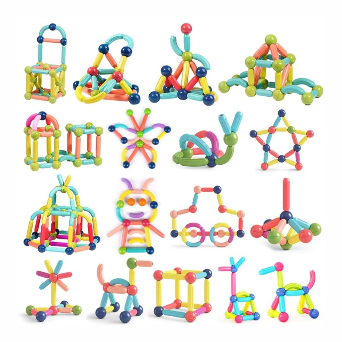 OEM - PUZZLE BLOQUES DE CONSTRUCCION MAGNETICOS MONTESSORI 36 P